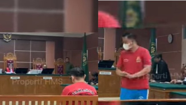 Shigit Sarwo Edhi saat persidangan. (YouTube  HMStimes Official)